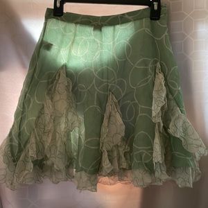 Marc Jacobs 2- layer silk circle skirt with ruffle. Feminine and flirty.